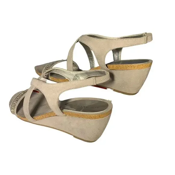 AK Ann Klein Sport Women's Jabari Slingback Wedge Sandal 9.5 - Picture 4 of 7